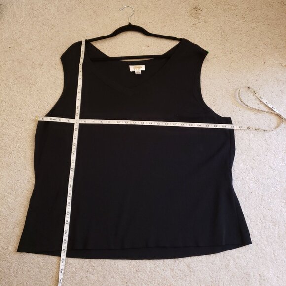 Talbots Black Rayon/Nylon Knit Sleevess Top Size 3X EUC - Picture 6 of 8